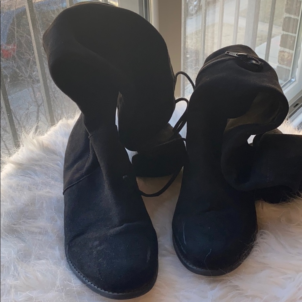 Black OTK boots